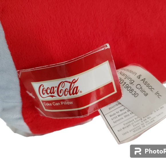 Coca-Cola Classic Red Soda Can 16 Inch Plush Polyester Throw Pillow Novelty Tag - Picture 5 of 5
